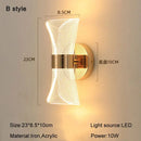 Modern sculptural decorbites gold nordic acrylic wall lights bedroom