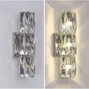 Modern segmented crystal wall lamp living room warm led light