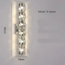 Modern segmented crystal wall lamp living room warm led light