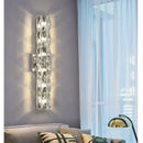 Modern segmented crystal wall lamp living room warm led light