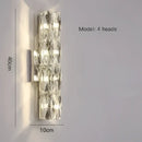 Modern segmented crystal wall lamp living room warm led light