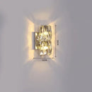 Modern segmented crystal wall lamp living room warm led light