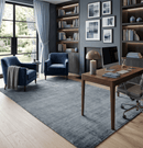 Modern Shaded Silver 5x7 Blended Wool Hand Woven Area Rug