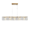 Modern silver and gold glass chandelier dining room pendant light