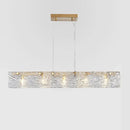 Modern silver and gold glass chandelier dining room pendant light