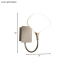 DecorBites™ Modern LED Metal Wall Mount Lamp with Gold Arced Arm and Acrylic Shade