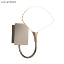 DecorBites™ Modern LED Metal Wall Mount Lamp with Gold Arced Arm and Acrylic Shade
