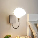 DecorBites™ Modern LED Metal Wall Mount Lamp with Gold Arced Arm and Acrylic Shade
