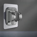Modern silver & black adjustable shower holder bracket bathroom accessory