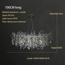 Modern silver & black crystal chrome chandelier living room light