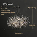 Modern silver & black crystal chrome chandelier living room light