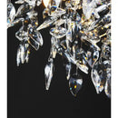 Modern silver & black crystal pendant chandelier dining room branch design