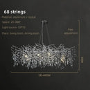 Modern silver & black crystal pendant chandelier dining room branch design