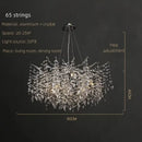 Modern silver & black crystal pendant chandelier dining room branch design