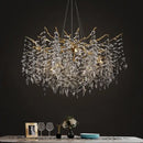 Modern silver & black crystal pendant chandelier dining room branch design