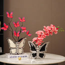 Modern silver black & white butterfly ceramic vase living room decor