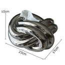 Modern silver ceramic knot tissue box living room decor