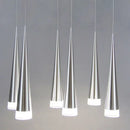 Modern silver conical pendant light dining room 6 pack