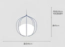 Modern silver & copper birdcage pendant light dining room fixture