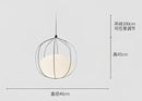Modern silver & copper birdcage pendant light dining room glass globe