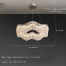 Modern silver crystal bead chandelier led light bedroom