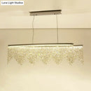 Modern silver crystal island pendant dining room chandelier