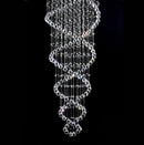 Modern silver crystal led chandelier staircase tiered lighting