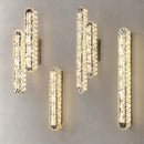 Modern silver crystal led wall lamp bedroom sconce