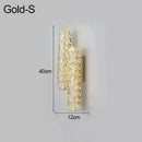 Modern silver crystal led wall lamp bedroom sconce