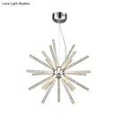 Modern silver crystal starburst chandelier pendant light dining room