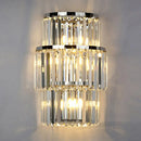 Modern silver crystal wall mounted light living room sconce