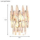 Modern silver crystal wall sconce – living room double layer light