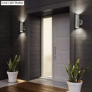Modern silver cylindrical wall sconces outdoor minimalist light
