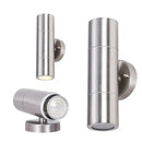 Modern silver cylindrical wall sconces outdoor minimalist light