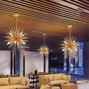 Modern silver dandelion sea urchin chandelier dining room led light