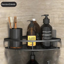 Modern silver double tiered corner shower shelf bathroom storage caddy