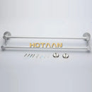 Modern silver double towel bar bathroom rack