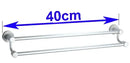 Modern silver double towel bar bathroom rack