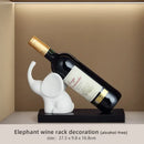 Modern silver elephant wine rack table ornament dining room sculpture