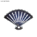 Modern silver fan wall lamp bedroom scalloped led light