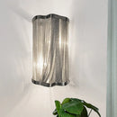 Modern silver finish tassel wall mounted light – living room