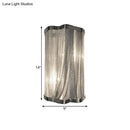 Modern silver finish tassel wall mounted light – living room