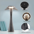 Modern silver fluted crystal diamond touch table lamp for bedroom