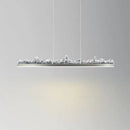 Modern silver frosted glass pendant light kitchen island design