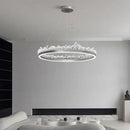 Modern silver frosted glass pendant light kitchen island design