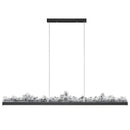 Modern silver frosted glass pendant light kitchen island design
