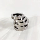 Modern silver geometric circle crystal glass vase living room decor