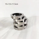 Modern silver geometric circle crystal glass vase living room decor