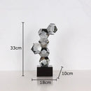 Modern silver geometric crystal ball desk ornament bedroom sculpture