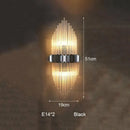 Modern silver geometric crystal strip led wall lamp bedroom sconce
